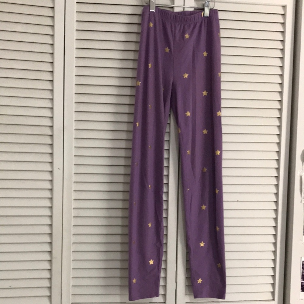 GAP Kids Purple Star Print Leggings SZ XXL